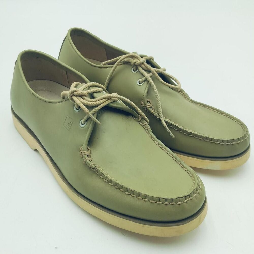 Sperry Men's Green and Khaki Oxfords